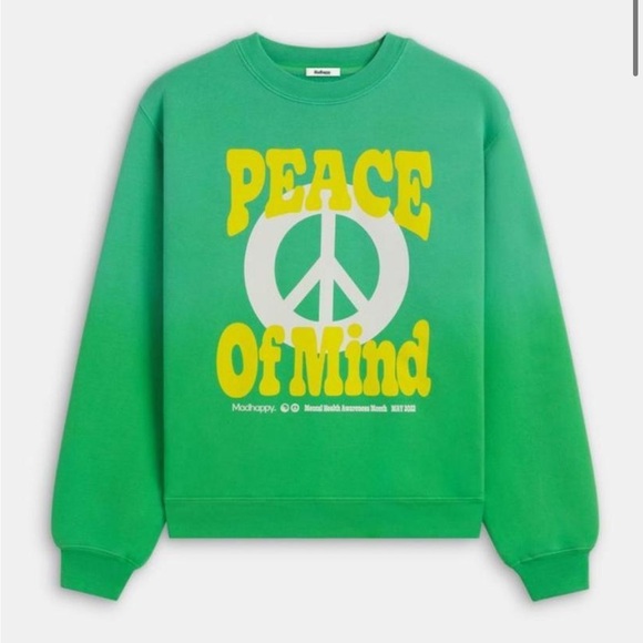 Madhappy XS Piece of Mind Emerald Green Long Sleeve Sweater EXTRA SMALL